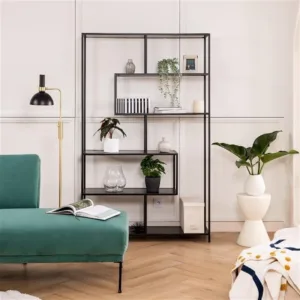 Metta Siyah Metal Kitaplık