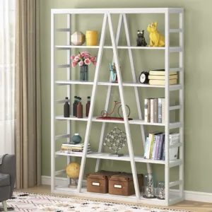 Nolan Beyaz Metal Kitaplık